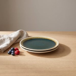 Jungle ontbijt-/dessertborden van L'AMAR, sfeerfoto 1 op een gedekte tafel